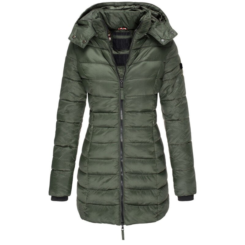Coat Women Padded Hooded – Winter