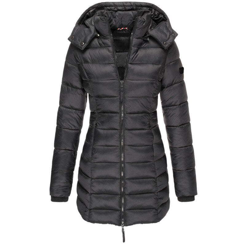 Coat Women Padded Hooded – Winter