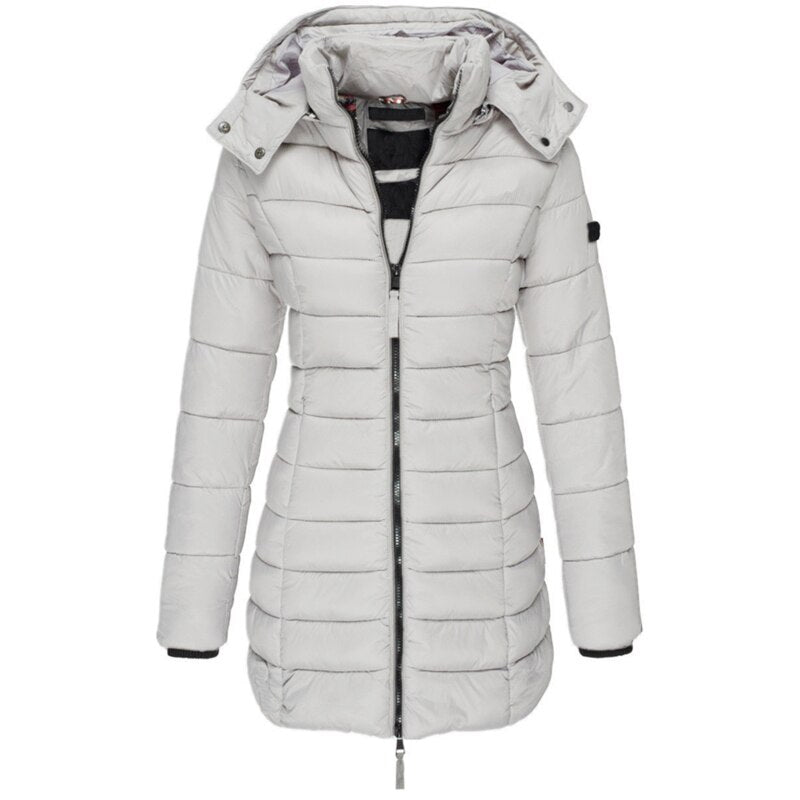 Coat Women Padded Hooded – Winter