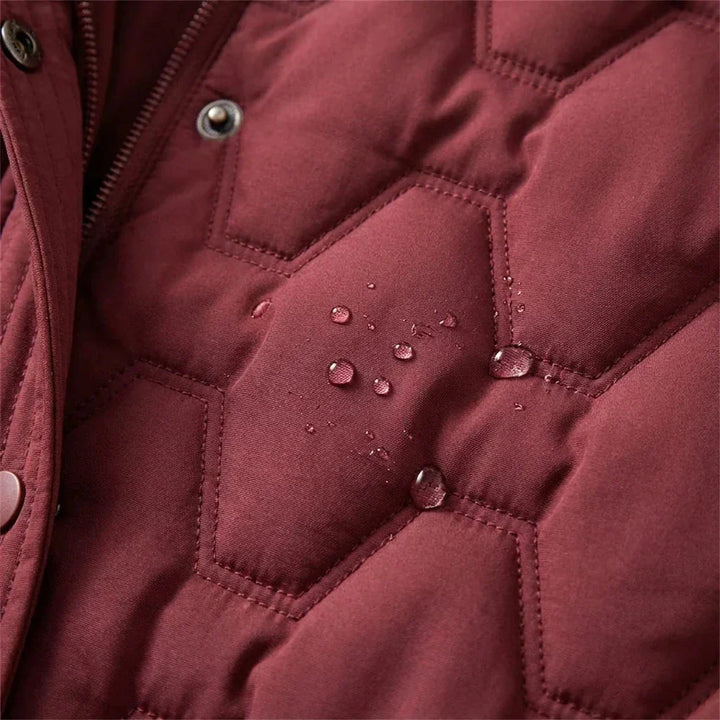 Coat Women Long Quilted with Hood – Winter