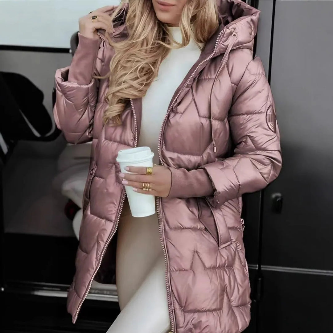 Jacket Women Lightly Padded Hooded – Winter