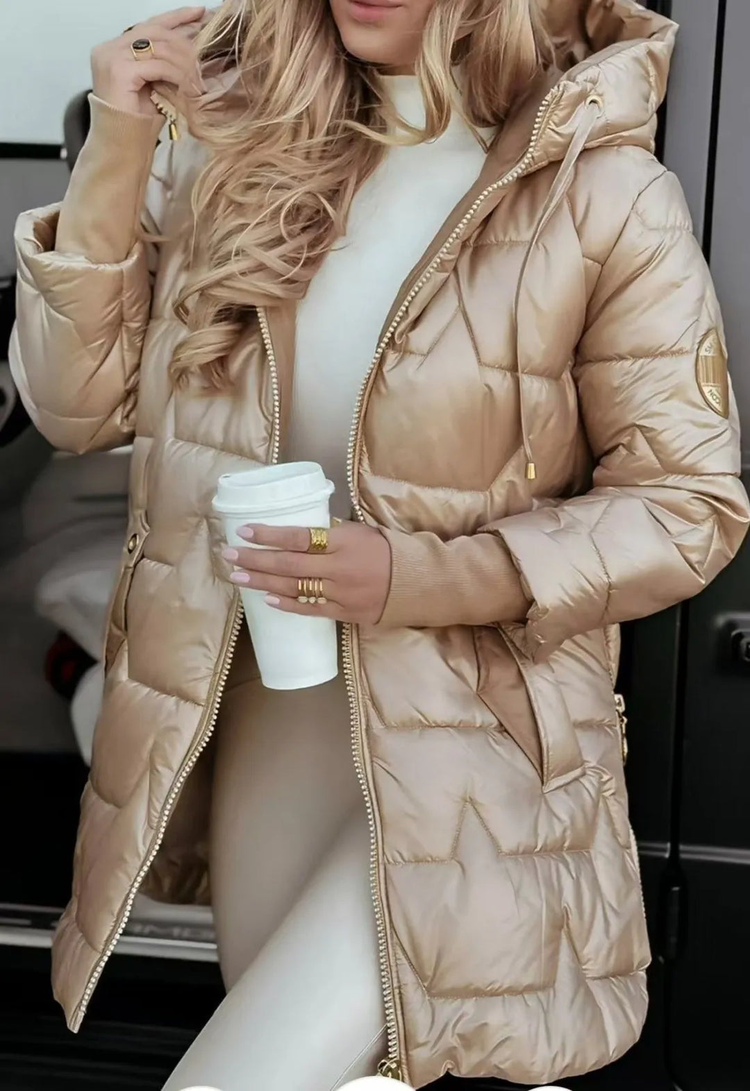 Jacket Women Lightly Padded Hooded – Winter