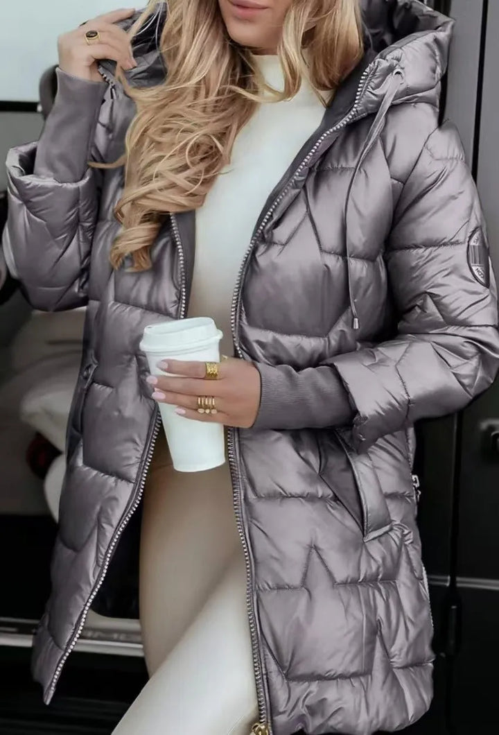 Jacket Women Lightly Padded Hooded – Winter
