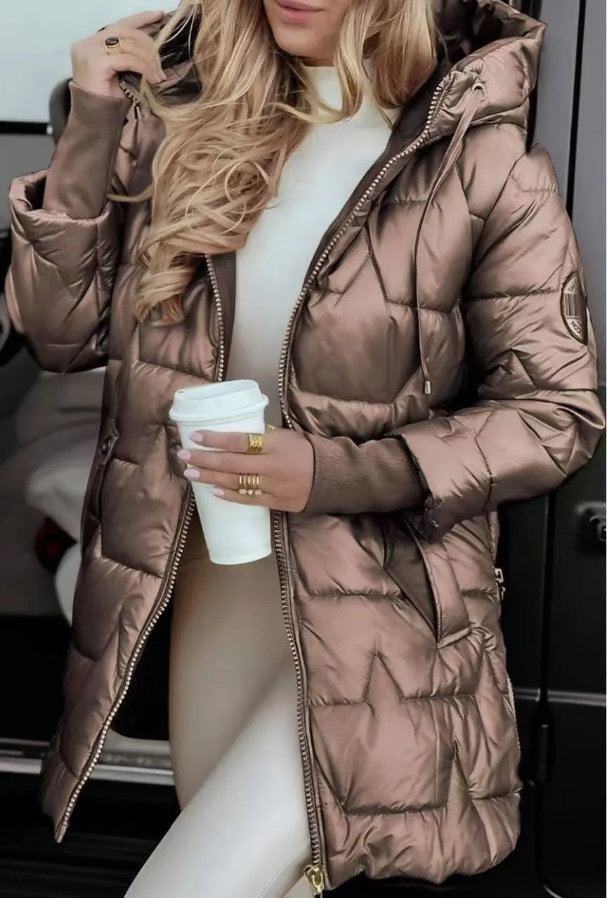 Jacket Women Lightly Padded Hooded – Winter