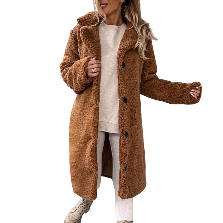 Coat Women Teddy Button Front – Winter