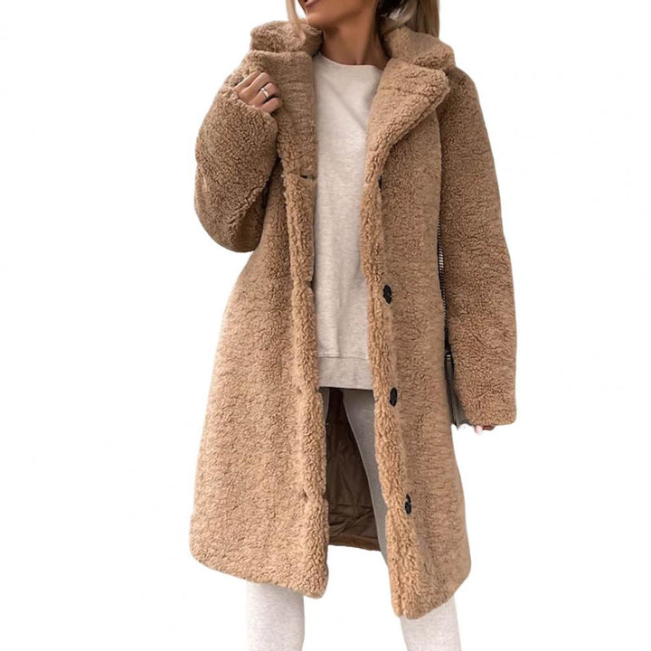 Coat Women Teddy Button Front – Winter