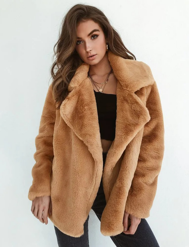 Coat Women Teddy Fleece Long – Winter