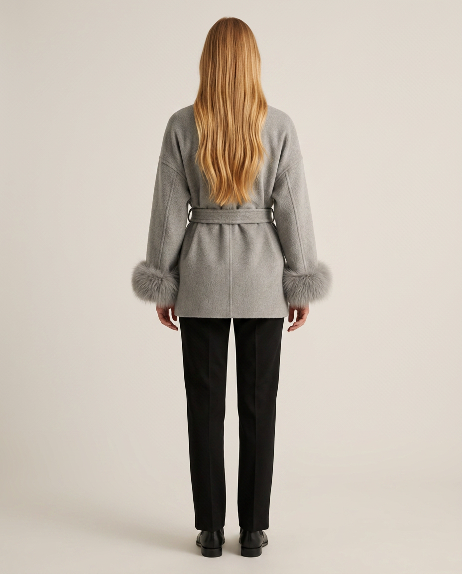 Coat Women Wrap Wool Belted – Winter