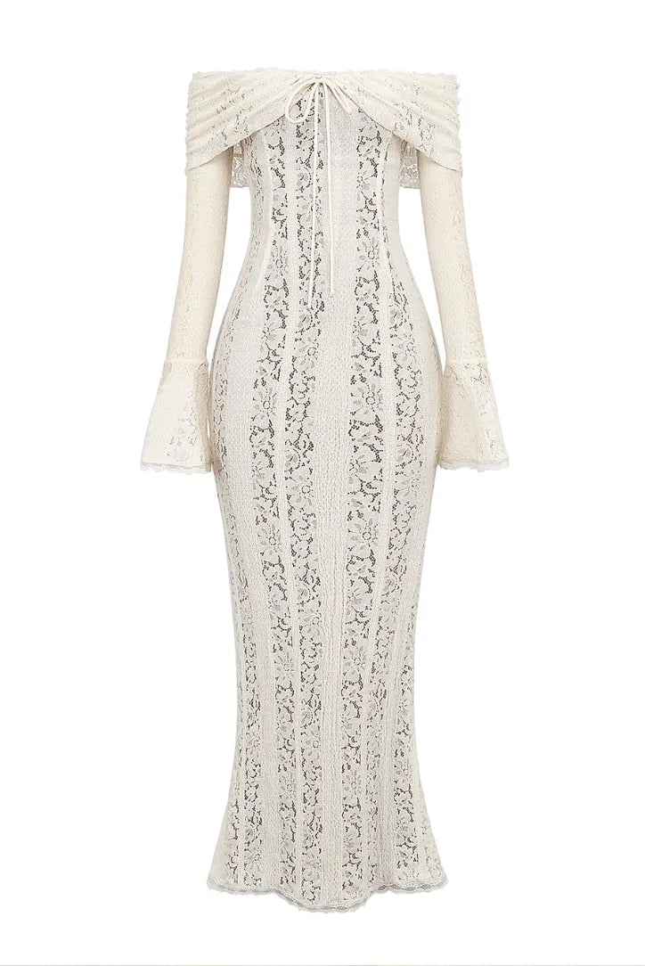 Dress Women Midi Lace Viscose – Casual